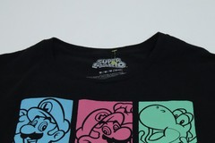 Super Mario T-Shirt Men’s M Black Graphic Nintendo Short Sleeve Cotton T0413