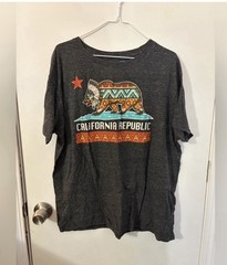 Men’s Riot Society XL California Republic Graphic T-Shirt – Gray