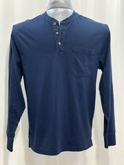 RedHead Blue Long Sleeve Henley w/Chest Pocket men everyday casual Cotton 1434