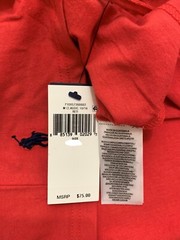 POLO RALPH LAUREN Men’s Logo Jersey Hooded T-Shirt in Starboard Red SZ. L,XL,XXL