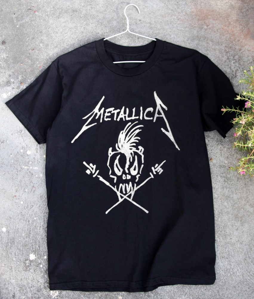 Metallica Original Scary Guy Heavy Cotton Black Unisex T-shirt Size S-5XL