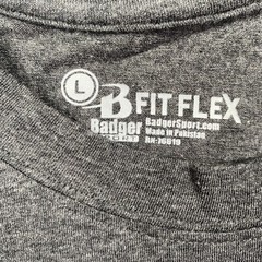 Badger Sports Fit Flex Activewear Crew Neck T-Shirt Men’s Size L Charcoal Gray