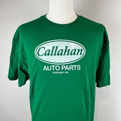 Vintage Tommy Boy Callahan Auto Parts Sandusky OH Green Graphic T-Shirt Size 2XL