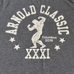 Homage Arnold Classic 2019 Columbus Ohio T-Shirt – Size Small – Gray Cotton/Poly