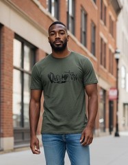 Custom Redemption Christian T Shirt Mens L Next Level Green Faith Tee