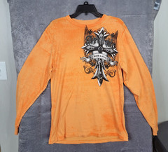 Mens Archaic Long Sleeve Cotton Shirt Death and Glory Size Medium