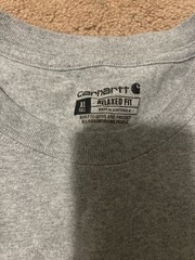 Carhartt Relaxed Fit Crew Neck Pocket Logo T-Shirt XL Tall Gray Solid