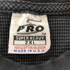 Vintage 5 Pro Shirt Mens 2XL Black Super Heavy Thermal Long Sleeve Tee USA