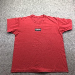 Vintage Levi’s Shirt Mens Large Red 501 Back Strauss Spell Out Graphic
