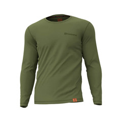 Husqvarna OEM TERRÄNG Raglan Long-Sleeve Cypress Green T-Shirt size LG
