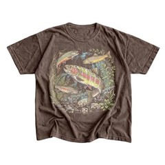 Vintage 90s River Wildlife T-Shirt, Rainbow Trout Fishing Nature Unisex Shirt