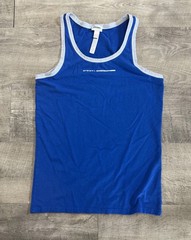 Diesel Simon Singlet Mens Medium Tank Top Blue Sleveless Y2K Shirt