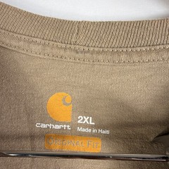 Carhartt T-Shirt Men’s 2XL Original Fit Beige Short Sleeve Pocket Tee