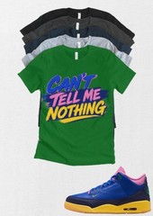 Shirt to match Jordan 3 OG Retro x Jordan 3 SP “Brazil” Can’t Tell Matching Tee