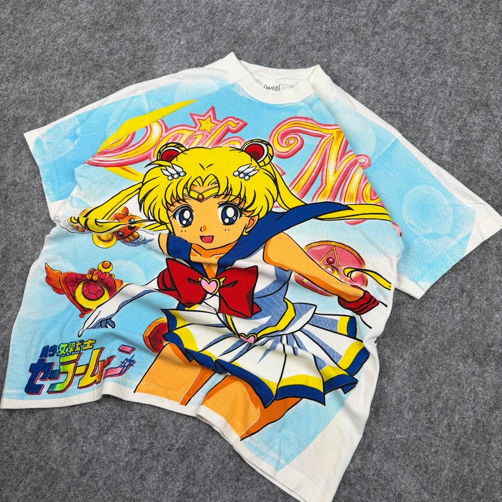 Vintage WILD OATS Sailor Moon All Over Print T-Shirt