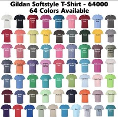Bulk Lot of 100 Custom Printed T-Shirts Front Back Print Gildan Unisex T-Shirt