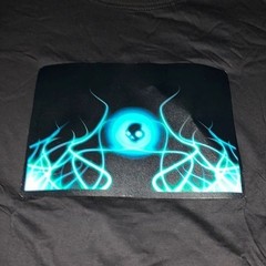 El Flashing Sound Activated LED T-Shirt Skull Black Short Sleeve Size Large