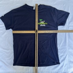 Maui Hawaii Shirt L Navy Coconuts Fish Cafe Tacos Kihei Poke Happy Hour 3250