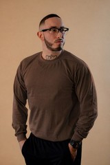 PRO5 Heavyweight T Shirt Mens Thick Cotton Blank Crewneck Streetwear Solid