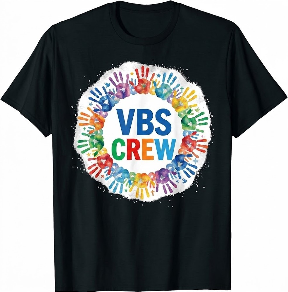 2026 Vacation Bible School Bleached Handprints VBS Crew T-Shirt
