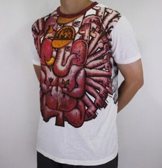 WEED Ganesha Ringer T-Shirt Men Ganesh Ganapati Hindu God Hippie Streetwear WE01
