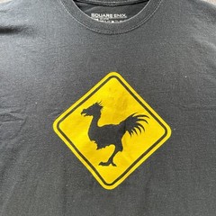 Final Fantasy XV Chocobo Crossing Game Black Cotton T-shirt Size XL Square Enix