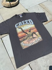 Vintage 90s Creed Human Clay Tour T-Shirt 1999 Size L Band Tee Double Sided