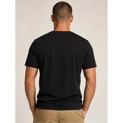 Timberland Black Short-Sleeve Tee with Yellow & Blue Mountain Graphic