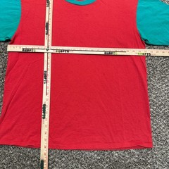 Vintage Two Tone Blank T-shirt Size XL Red Green 90s Single Stitch – Pre-owned