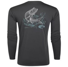 Costa Del Mar Men’s Tech Tarpon Performance Long Sleeve Shirt, Gray, X-Large