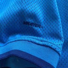 Starter Shirt Medium Vintage Mens Blue Mesh V-Neck Athletic Jersey Sportswear
