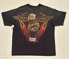 Men’s Biker Boxy Harley Eagle Style Tshirt Sz Medium Distressed Look NWT