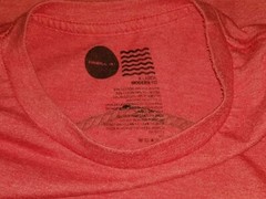 Very Nice Modern Fit O’NEILL Size X-Large Tee Shirt Cotton Polyester Salmon Red