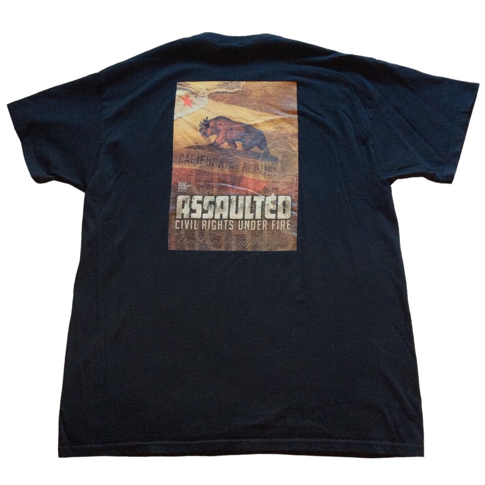 CREW Dead Patriot Films Assaulted Cilvil Rights Under Fire Black XL T Shirt Guns
