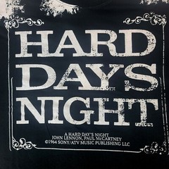 men’s T shirt Hard Day’s Night- Music tees “THE BEATLES” Longer Length-NEW