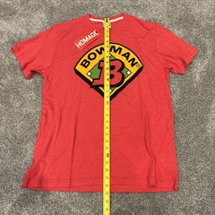 Bowman Baseball Logo Red T-Shirt Size L Homage