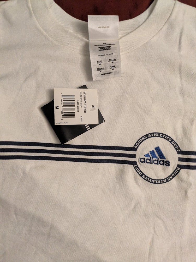 Adidas medium size white t shirt
