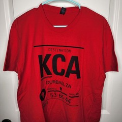 Keep A Child Alive Shirt Mens Large Red Graphic Charity Durban ZA KCA Africa Tee