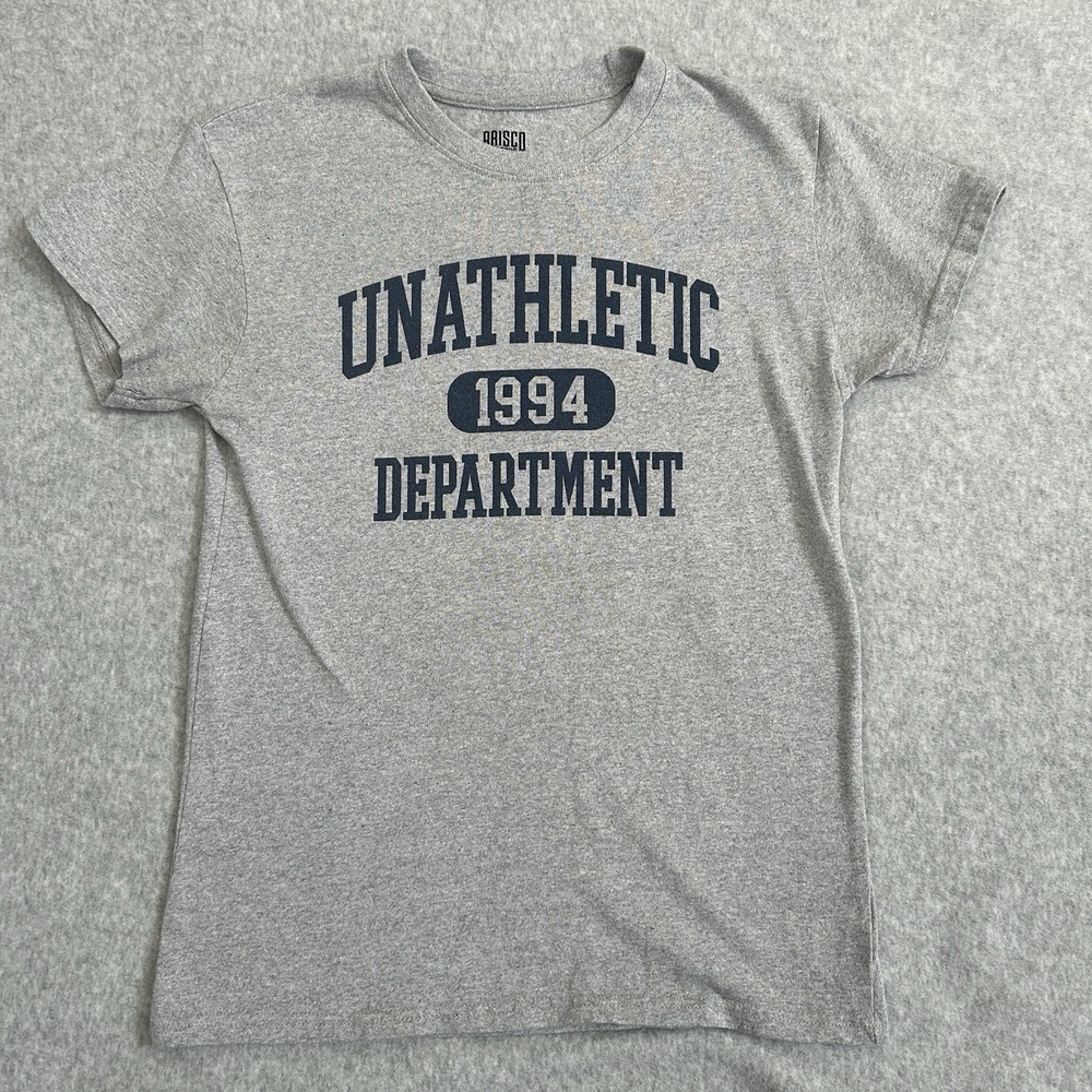Brisco Brands T-Shirt Men’s Small Gray Unathletic Department Graphic Tee Crew
