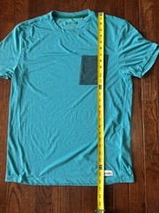 Cotopaxi Shirt Men Medium Blue Pocket Tee Tencel Lightweight Stretch Outdoor