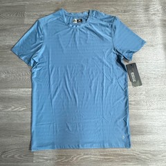 RBX Active Mens Performance T-Shirt Blue X-Dri Short Sleeve CRM2160E Size M