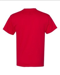 Hanes 5170 5XL EcoSmart Crewneck Short Sleeve Tee Pit to Pit 31″ Deep Red