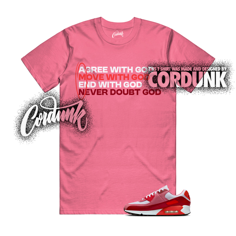 Air Max 90 Peony Light Crimson Team White Valentines Day 2026 T Shirt AMEN