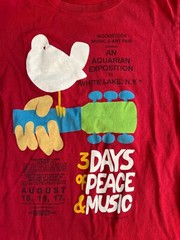 WOODSTOCK T Shirt 2000 concert print rock band Red Anvil Tag Size Small Vtg