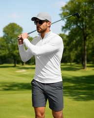 SPF Shirts for Men UPF 50 Shirts Long Sleeve Mens Quarter Zip Pullover Golf L…