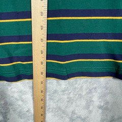 J.Crew Oarsmen Mens Re-Imagined Striped Long Sleeve T-Shirt Green Navy Yellow L