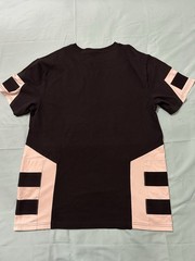 Embroidered Compass patch Two Tone Geometric Pattern T-shirt L