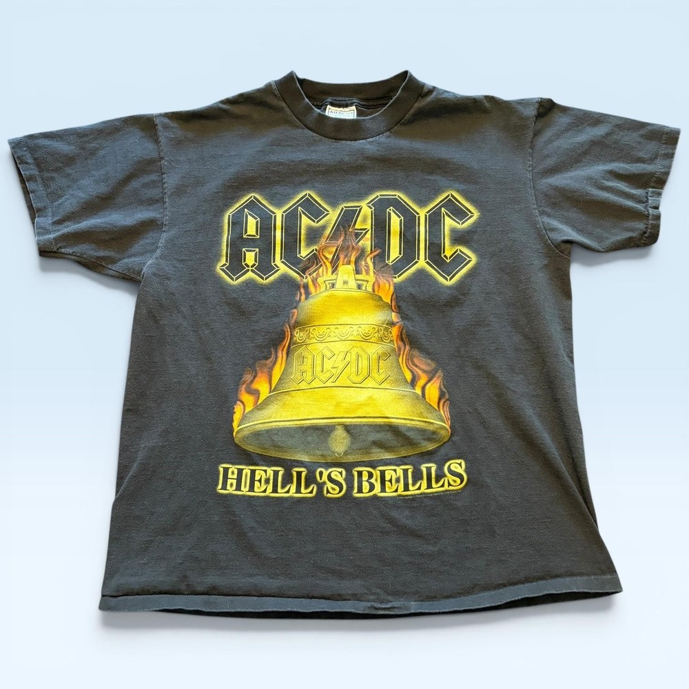 Vintage AC/DC All Sport Shirt Mens Large Black Hell’s Bells 2001 Tee T-Shirt