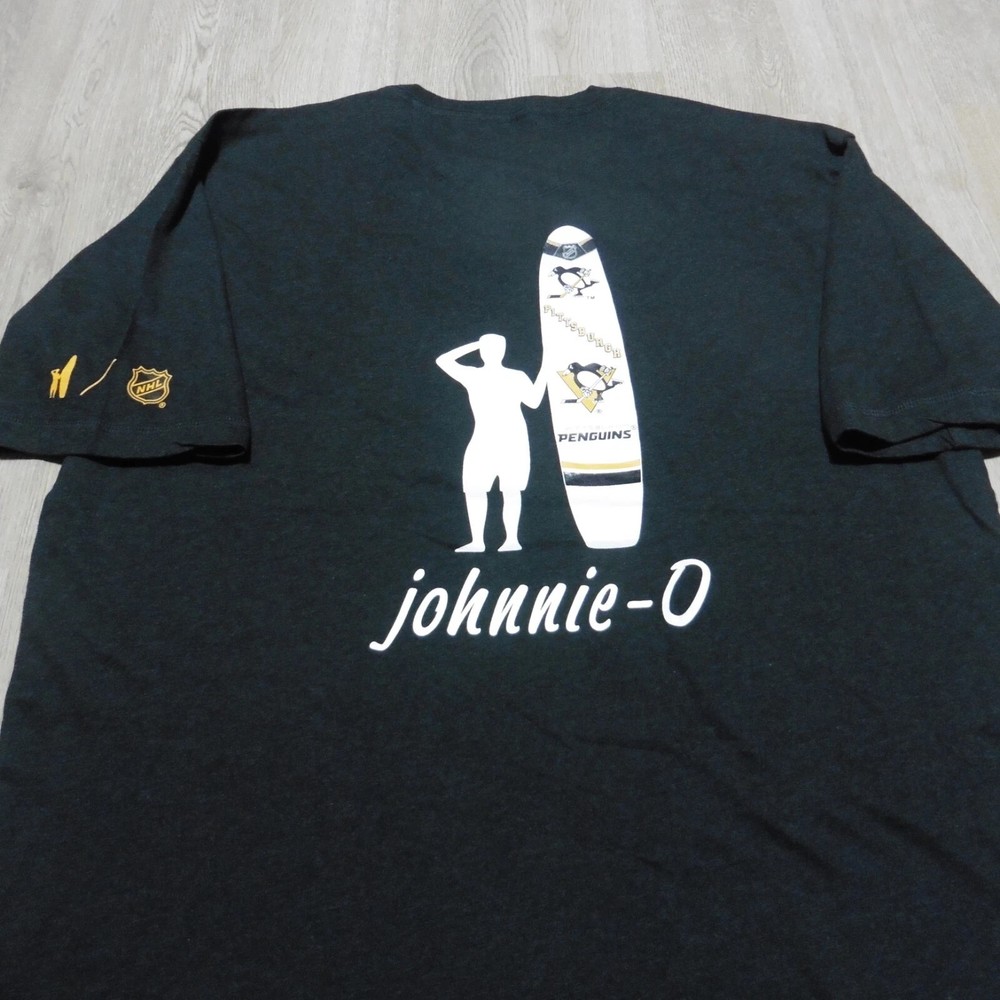 Johnnie-O Men’s M Pittsburgh Penguins NHL Crew Neck T-Shirt Charcoal SS