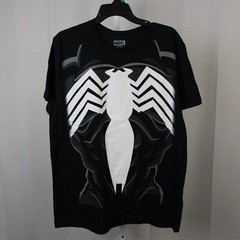 Marvel Short Sleeve Cotton Venom Costume T-Shirt Black Large Halloween